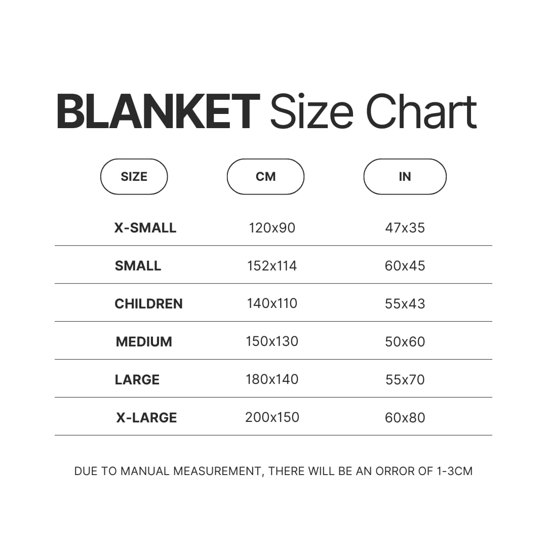 Blanket Size Chart - Dog Gifts Store