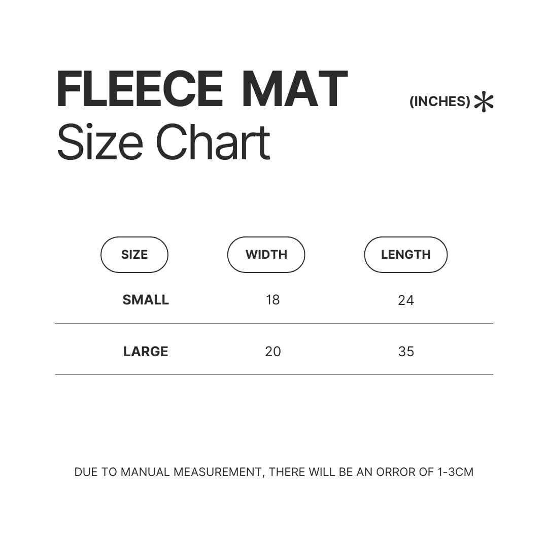 Fleece Mat Size Chart - Dog Gifts Store