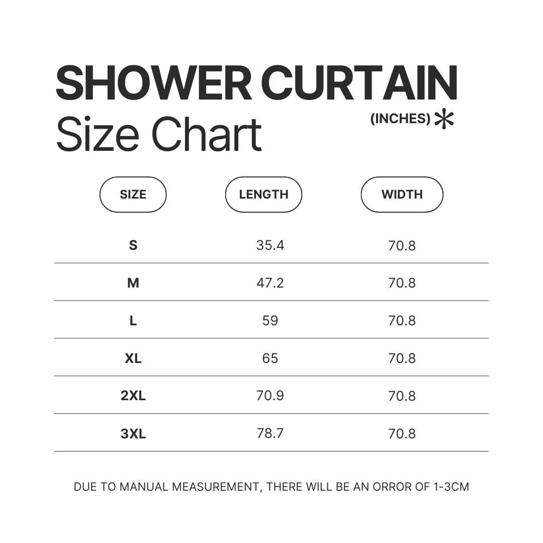 Shower Curtain Size Chart - Dog Gifts Store