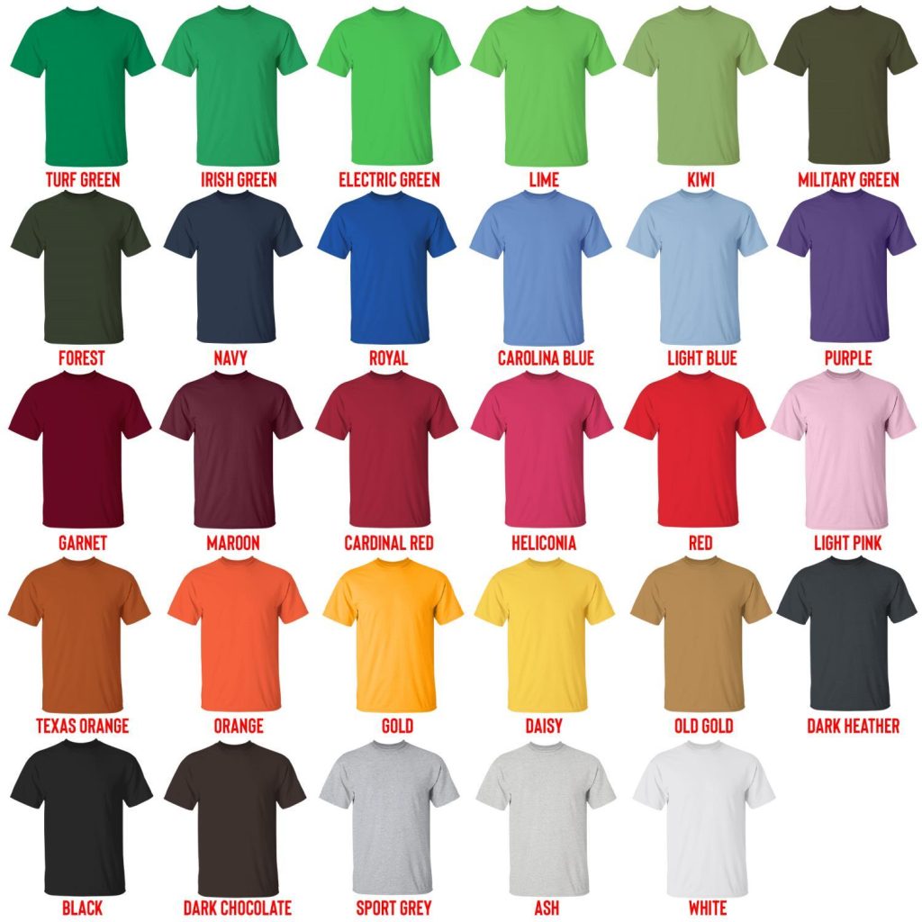 t shirt color chart - Dog Gifts Store