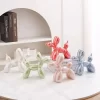 11cm Mini Ceramic Balloon Dog Abstract Ornament Creative Sculpture Study Room Statue Home Office Accessories Festival 3 - Dog Gifts Store