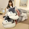 120CM Cute Soft Kawaii Huge Husky Plush Toys Dog Stuffed Animals Long Pillow Doll For Kids - Dog Gifts Store