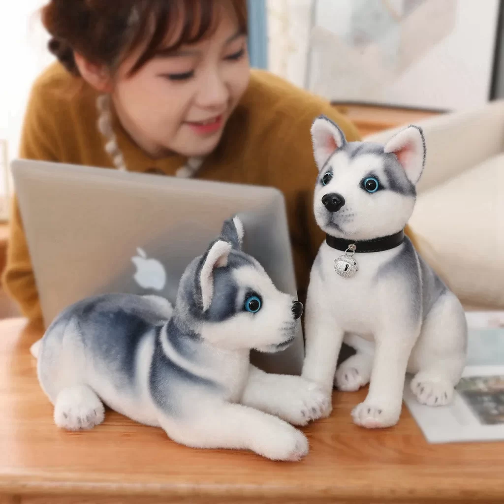 25 30CM Simulation Husky Dog Plush Toy Wolf Soft Stuffed Animal Cute Plush Kawaii Children Doll 5 - Dog Gifts Store