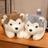 30 40 50CM Cute Husky Dog Plush Toy Stuffed Animal Soft Kawaii Lying Brown Pet Puppy 1 - Dog Gifts Store