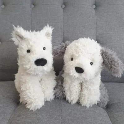 Adorable Fluffy Hair West Highland White Terrier Plush