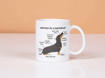 Anatomy Of A Dachshund Cute Mug