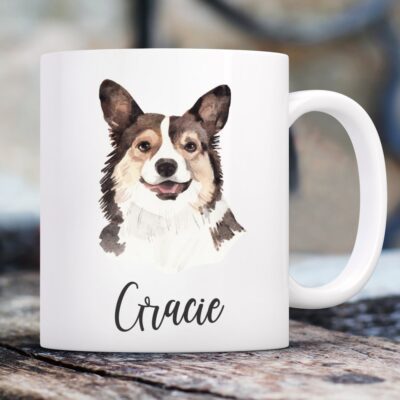 Corgi Mug with Personalized Name