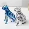 Creative Art Splash Color Painted Room Color Boxer Dog Statue Decorations Home Entrance Wine Cabinet Office 1 - Dog Gifts Store