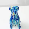 Creative Art Splash Color Painted Room Color Boxer Dog Statue Decorations Home Entrance Wine Cabinet Office 2 - Dog Gifts Store