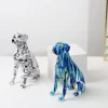 Creative Art Splash Color Painted Room Color Boxer Dog Statue Decorations Home Entrance Wine Cabinet Office 3 - Dog Gifts Store