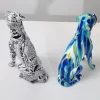 Creative Art Splash Color Painted Room Color Boxer Dog Statue Decorations Home Entrance Wine Cabinet Office 4 - Dog Gifts Store