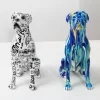 Creative Art Splash Color Painted Room Color Boxer Dog Statue Decorations Home Entrance Wine Cabinet Office 5 - Dog Gifts Store