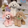 Cute Cartoon Dog Scarf Poodle Plush Toy Simulation Dog Soft Filling Grab Doll Throwing Toy Children - Dog Gifts Store