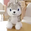 Cute Cartoon Simulation Dog Husky Plush Toy Pillow Soft Filling Companion Doll Cuddle Sleep Birthday Festival 2 - Dog Gifts Store