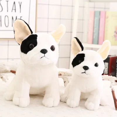 Cute French Bulldog Sitting Pose Plush Toy