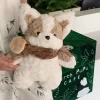 Cute Scarf Small Puppy Plush Corgi Doll Doll Throw Pillow - Dog Gifts Store