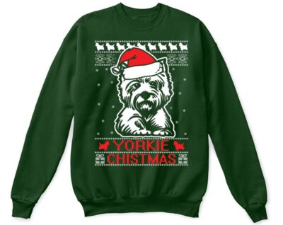 Cute Yorkshire Terrier Christmas Sweatshirt