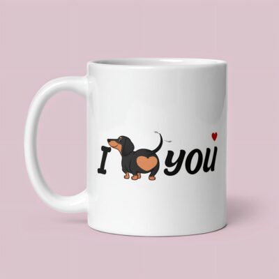 Dachshund Valentines Day Mug