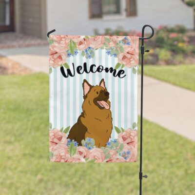 German Shepherd Spring Garden Flags