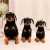 Imitation Rottweiler Plush Toys Cartoon Artificial Dog Stuffed Dolls Holiday Birthday Gift Homedecor Plush Pillow 2 - Dog Gifts Store