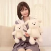 Kawaii Fluffy Hair West Highland Dog White Terrier Plushie Soft Puppy Plush Toy Stuffed Lifelike Animal 2 - Dog Gifts Store