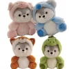 New Creative Cute Husky Dog Plush Toy Stuffed Kawaii Puppy Dog Transform to Pig Koala Dinosaur - Dog Gifts Store