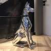 Nordic Home Decoration Electroplate Doberman Dog Sculptures and Figurines Large Art Home Accessories Room Decor Animal 2 - Dog Gifts Store