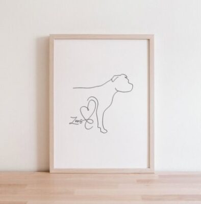 Personalised American Pitbull Terrier Wall Art