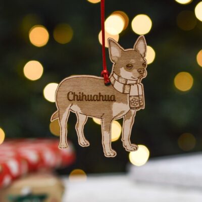 Personalised Chihuahua Dog Decoration Ornament