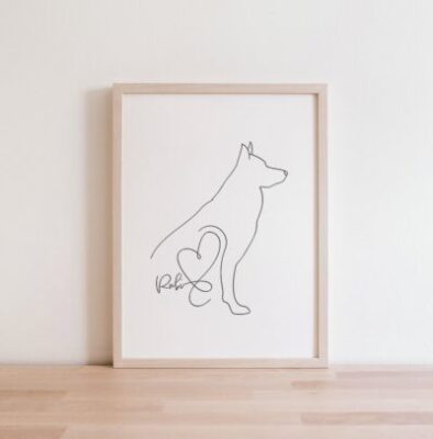 Personalised German Shepherd Wall Art