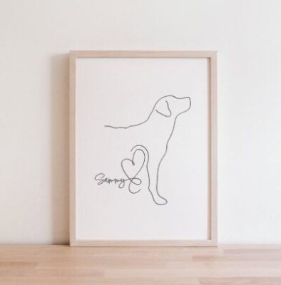 Personalised Labrador Retriever Puppy Wall Art