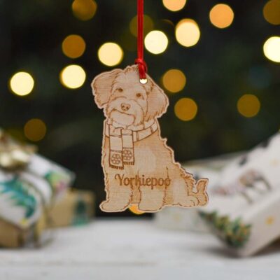 Personalised Yorkiepoo Dog Ornament