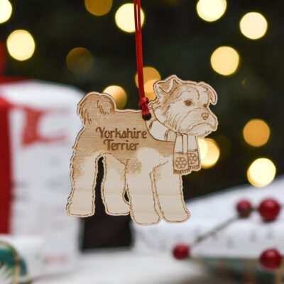 Personalised Yorkshire Terrier Dog Ornament