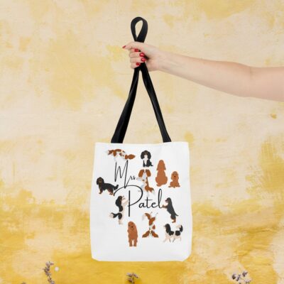 Personalized Adorable Cavalier King Charles Spaniel Tote Bag