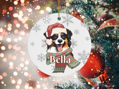 Personalized Australian Shepherd Christmas Tree Ornament