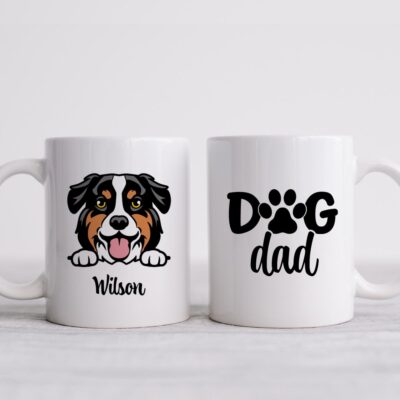 Personalized Australian Shepherd Dad Mug