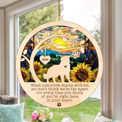 Personalized Australian Shepherd Memorial Suncatcher