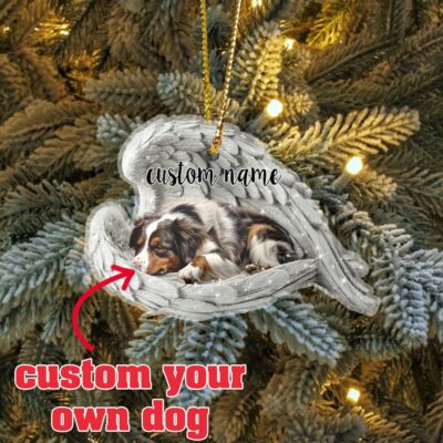 Personalized Australian Shepherd Sleeping Ornament