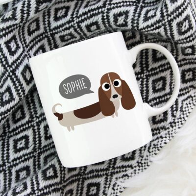 Personalized Basset Hound Cute Mug