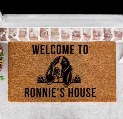 Personalized Basset Hound Doormat