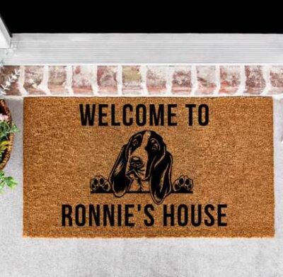 Personalized Basset Hound Doormat