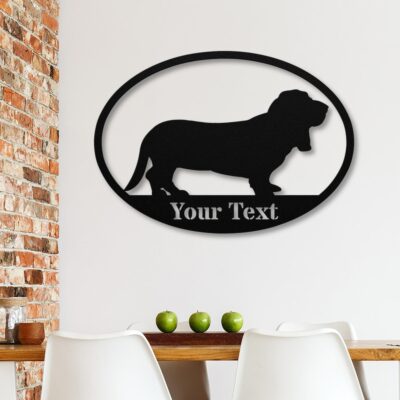 Personalized Basset Hound Gift Metal Sign