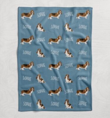 Personalized Basset Hound Lovers Blanket