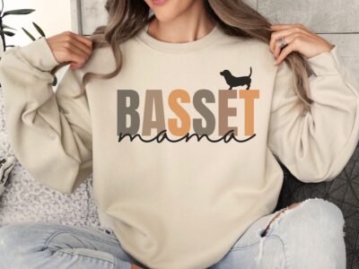 Personalized Basset Hound Mama Sweatshirt