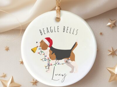 Personalized Beagle Bells Ornament