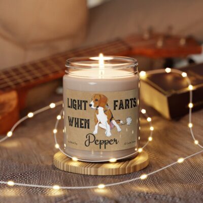 Personalized Beagle Candle