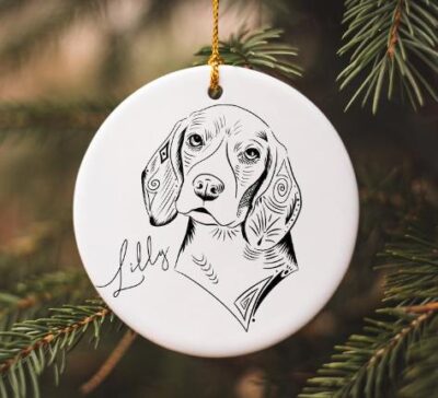 Personalized Beagle Cute Gifts Ornament