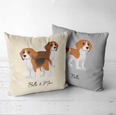 Personalized Beagle Gift Pillow