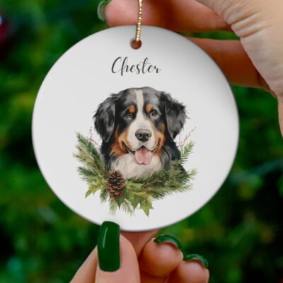 Personalized Bernese Mountain Adorable Ornament