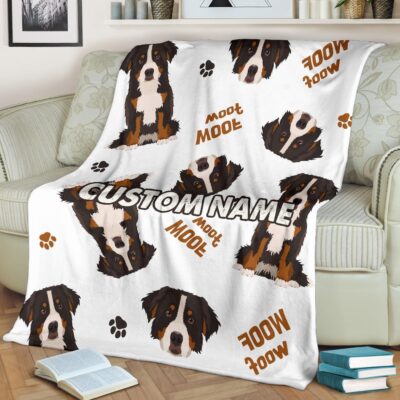 Personalized Bernese Mountain Cute Blanket